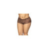 Shorty grande taille en dentelle couleur cacao 
